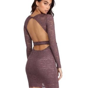 NWT Windsor Lace Dress Mauve Purple- Medium